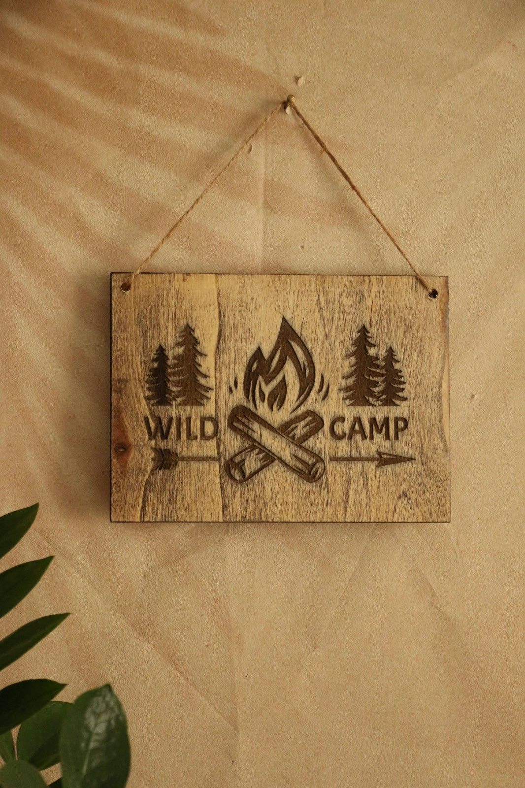 Hoyatap El Boyama Ahşap Oyma Desenli Rustik Tablo