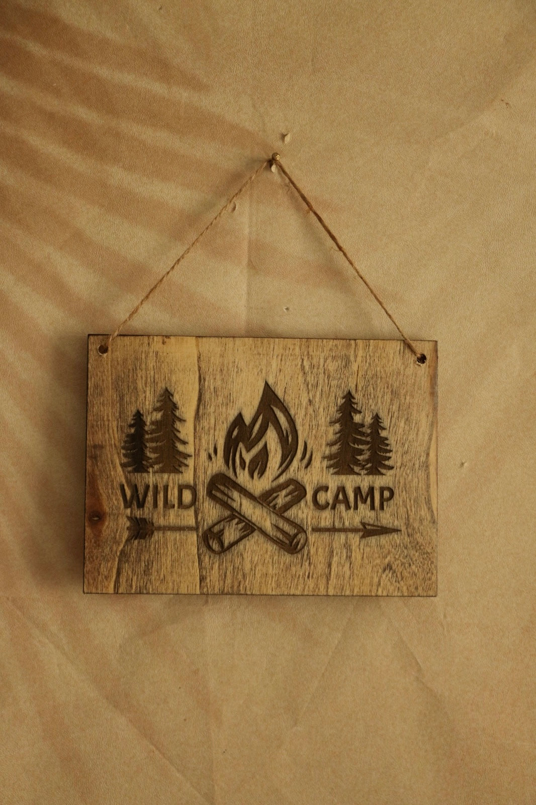 Hoyatap El Boyama Ahşap Oyma Desenli Rustik Tablo