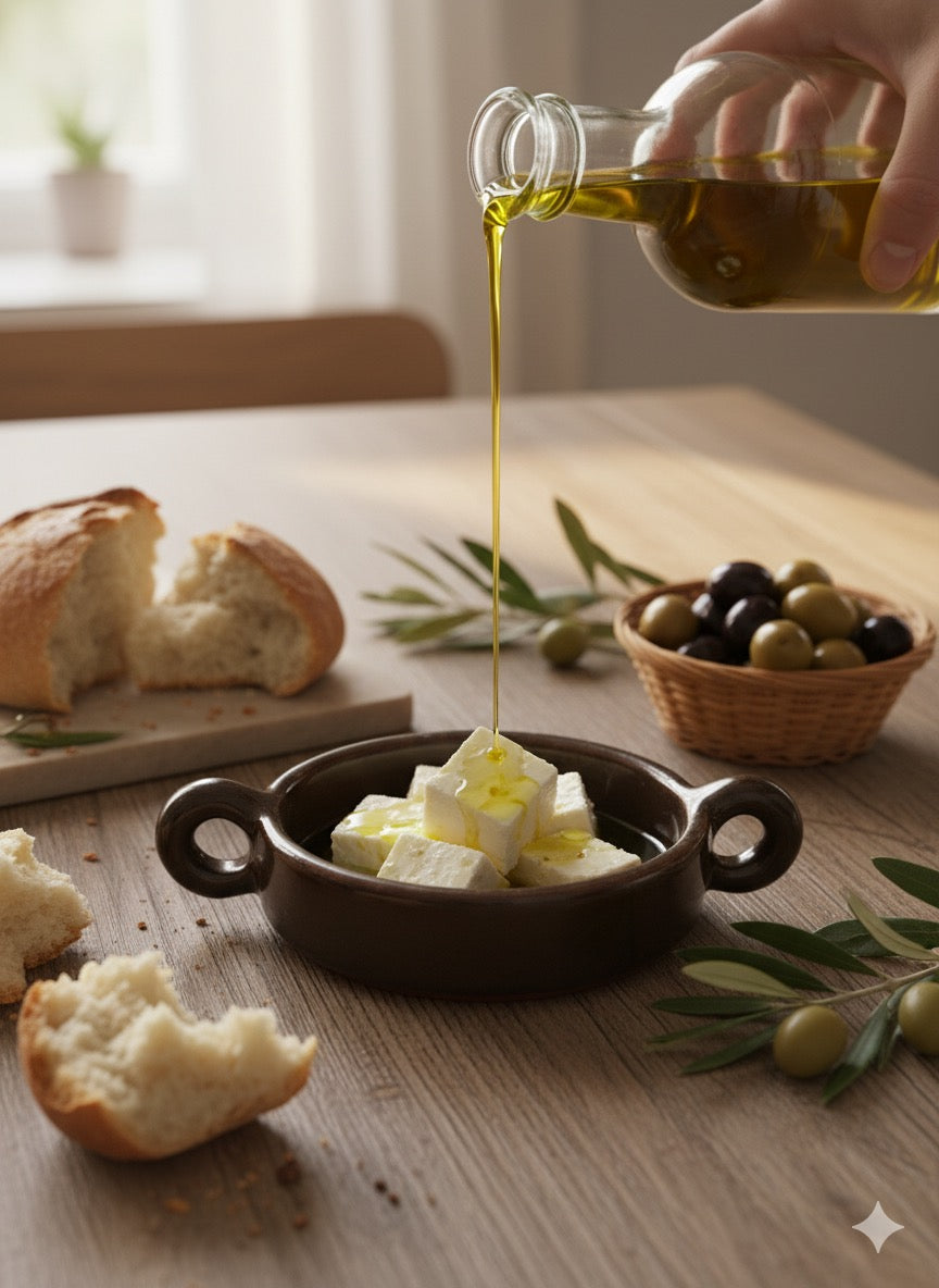 El Yapımı Dekoratif Kulplu Haki Renk Kase -Mezelik