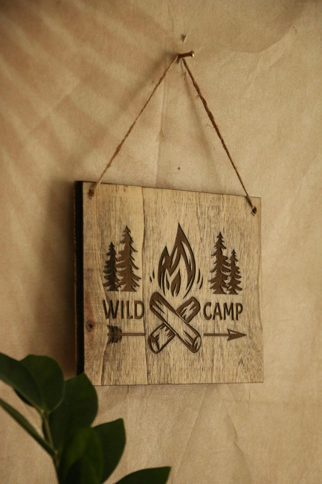 Hoyatap El Boyama Ahşap Oyma Desenli Rustik Tablo