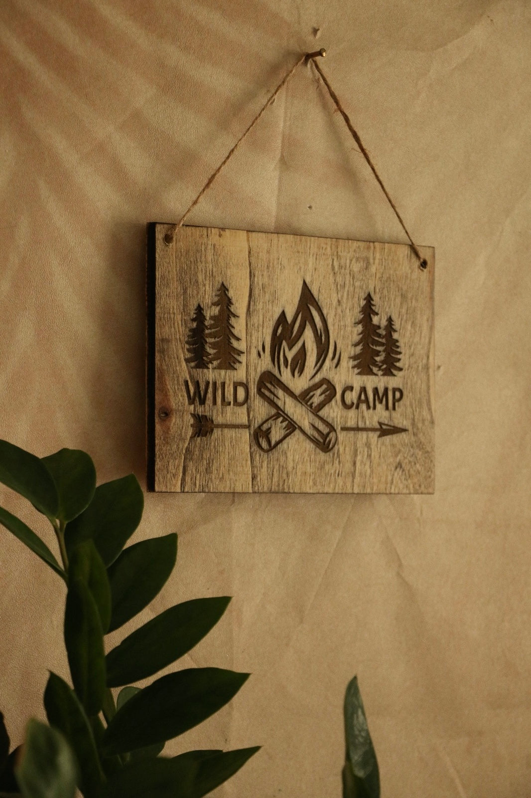 Hoyatap El Boyama Ahşap Oyma Desenli Rustik Tablo